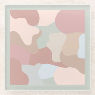 Earth Tone Shapes Glasuntersetzer
