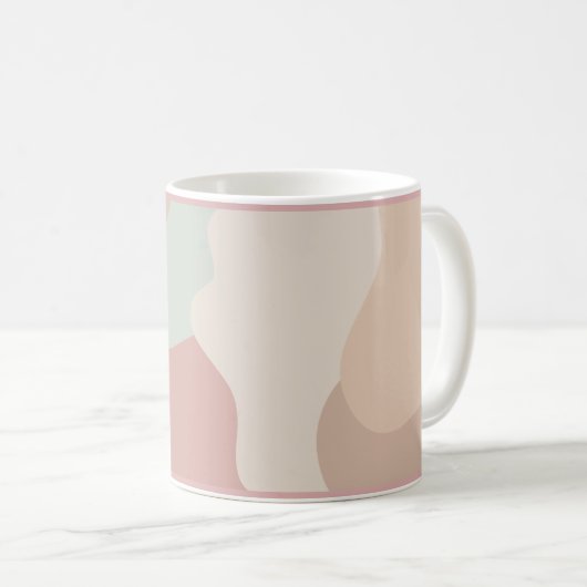 Earth Tone Shapes Kaffeetasse (VorderseiteRechts)