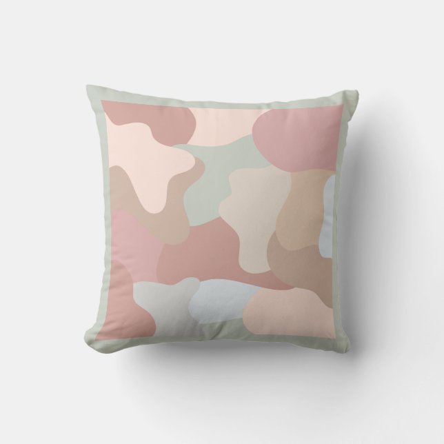 Earth Tone Shapes Kissen (Vorderseite)