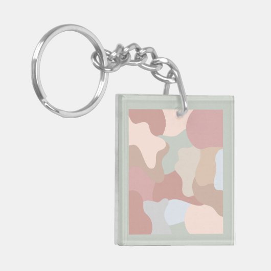 Earth Tone Shapes Schlüsselanhänger (Vorderseite links)