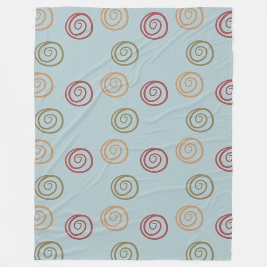 Earth Tone Spirals Fleecedecke (Vorderseite)