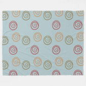 Earth Tone Spirals Fleecedecke (Vorderseite (Horizontal))