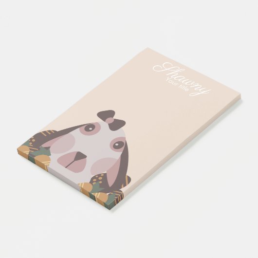 Earth Tone Spring Bunny Ostereier Post-it Klebezettel (angewinkelt)