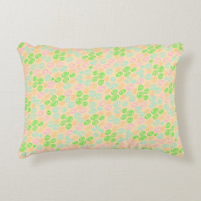 Earth Tone Swirl Pattern Dekokissen (Vorderseite)