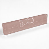 Earth Tone Terracotta Sketched Curry Script Namensplakette