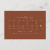 Earth Tone Terracotta Wedding Timeline Insert Card (Vorderseite)