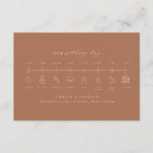 Earth Tone Terracotta Wedding Timeline Insert Card (Vorderseite)