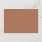 Earth Tone Terracotta Wedding Timeline Insert Card (Rückseite)