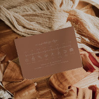 Earth Tone Terracotta Wedding Timeline Insert Card