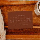 Earth Tone Terracotta Wedding Timeline Insert Card