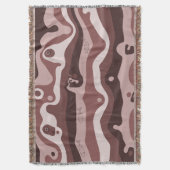 Earth-Tone Tribal Abstract Throw Blanket Decke (Vorderseite Vertikal)