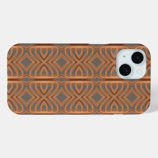 Earth Tone Tribal Ribbon Abstraktes Muster Art Case-Mate iPhone Hülle (Rückseite (Horizontal))