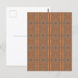 Earth Tone Tribal Ribbon Abstraktes Muster Art Postkarte