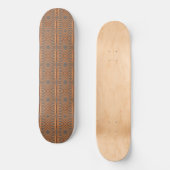 Earth Tone Tribal Ribbon Abstraktes Muster Art Skateboard (Vorderseite)