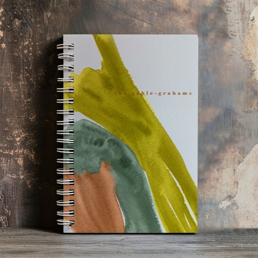 Earth Tone Watercolor Personalisiert Journal Notizblock