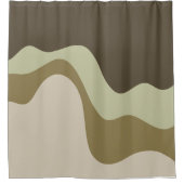 Earth Tone Waves Abstrakt Art Bath Mat Duschvorhang (Vorderseite)