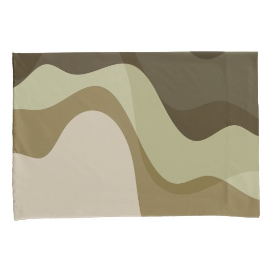 Earth Tone Waves Abstrakt Art Throw Kissen Kissenbezug (Vorderseite-Rechts)
