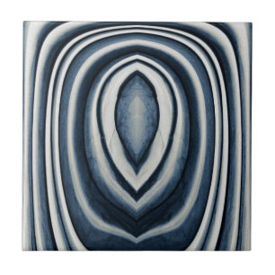 Earth Toned Blue Abstrakt Pattern Fliese