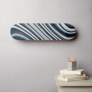 Earth Toned Blue Abstrakt Pattern Skateboard