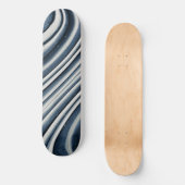 Earth Toned Blue Abstrakt Pattern Skateboard (Vorderseite)