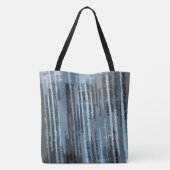 Earth Toned Blue Abstrakt Pattern Tasche (Rückseite)