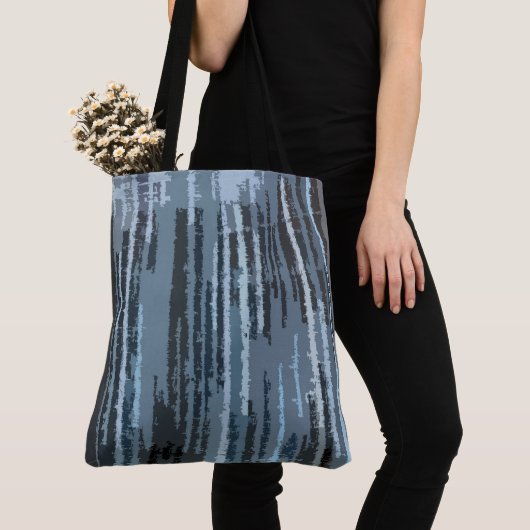 Earth Toned Blue Abstrakt Pattern Tasche (Von Nahem)