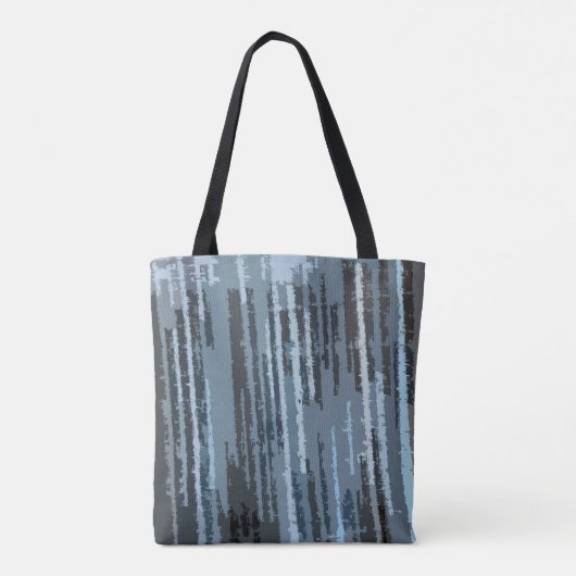 Earth Toned Blue Abstrakt Pattern Tasche (Rückseite)