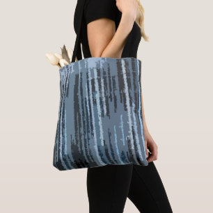 Earth Toned Blue Abstrakt Pattern Tasche