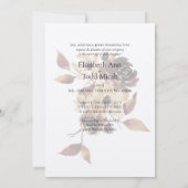 Earth Toned Foto Watercolor Einladung (Rückseite)