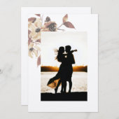 Earth Toned Foto Watercolor Einladung (Vorne/Hinten)