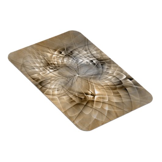 Earth Tones Abstract Modern Fractal Art Texture Magnet (Rechte Seite)