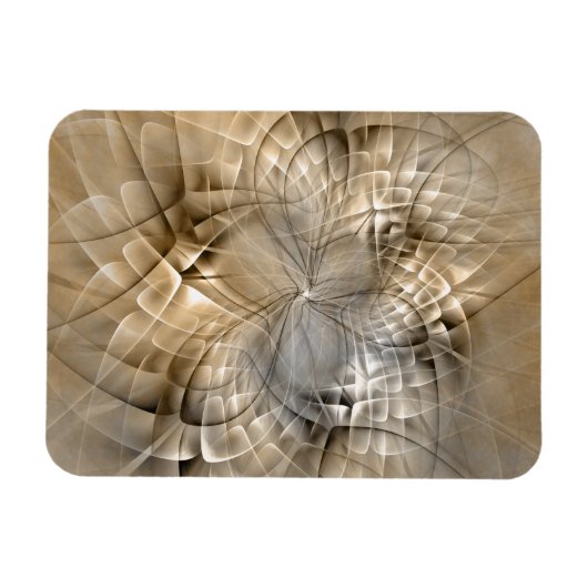 Earth Tones Abstract Modern Fractal Art Texture Magnet (Horizontal)