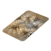 Earth Tones Abstract Modern Fractal Art Texture Magnet (Linke Seite)