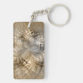 Earth Tones Abstract Modern Fractal Art Texture Schlüsselanhänger (Rückseite)