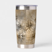 Earth Tones Abstract Modern Fractal Art Texture Thermobecher (Links)