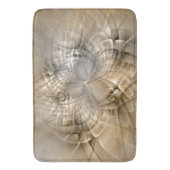 Earth Tones Abstrakt Moderne Fraktal Art Textur Badematte (Vorderseite Vertikal)