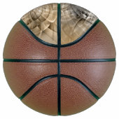 Earth Tones Abstrakt Moderne Fraktal Art Textur Basketball (Rechts)