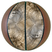 Earth Tones Abstrakt Moderne Fraktal Art Textur Basketball (Vertikal)