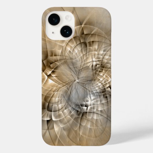 Earth Tones Abstrakt Moderne Fraktal Art Textur Case-Mate iPhone Hülle (Rückseite)