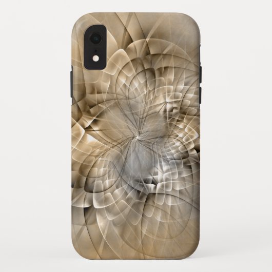 Earth Tones Abstrakt Moderne Fraktal Art Textur Case-Mate iPhone Hülle (Rückseite)