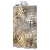Earth Tones Abstrakt Moderne Fraktal Art Textur Flachmann (Links)