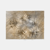 Earth Tones Abstrakt Moderne Fraktal Art Textur Fleecedecke (Vorderseite (Horizontal))