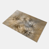 Earth Tones Abstrakt Moderne Fraktal Art Textur Fußmatte (Schrägansicht)