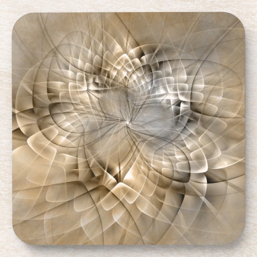 Earth Tones Abstrakt Moderne Fraktal Art Textur Getränkeuntersetzer (Vorderseite)