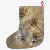 Earth Tones Abstrakt Moderne Fraktal Art Textur Großer Weihnachtsstrumpf (Rückseite)