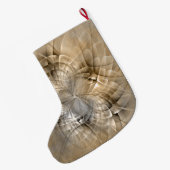 Earth Tones Abstrakt Moderne Fraktal Art Textur Großer Weihnachtsstrumpf (Rückseite (Hängend))