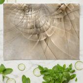 Earth Tones Abstrakt Moderne Fraktal Art Textur Handtuch (Gefaltet)