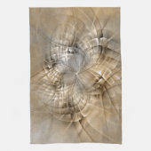Earth Tones Abstrakt Moderne Fraktal Art Textur Handtuch (Vertikal)