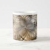 Earth Tones Abstrakt Moderne Fraktal Art Textur Jumbo-Tasse (Vorderseite)