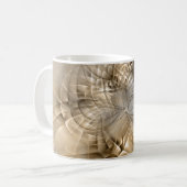 Earth Tones Abstrakt Moderne Fraktal Art Textur Kaffeetasse (Vorderseite Links)
